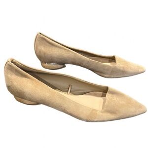 Zara Tan Suede Flats, Size 40 = US 9